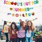 Glittery School’s Out for Summer Banner, Happy Last Day of School Hello Summer Holidays Party Supplies, End of School Year Garland Banner Beach Pool Party Fireplace Mantle Decorations